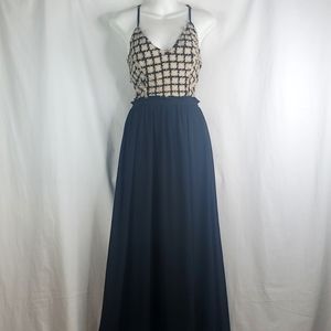 Soieblu black long formal dress sz  Small